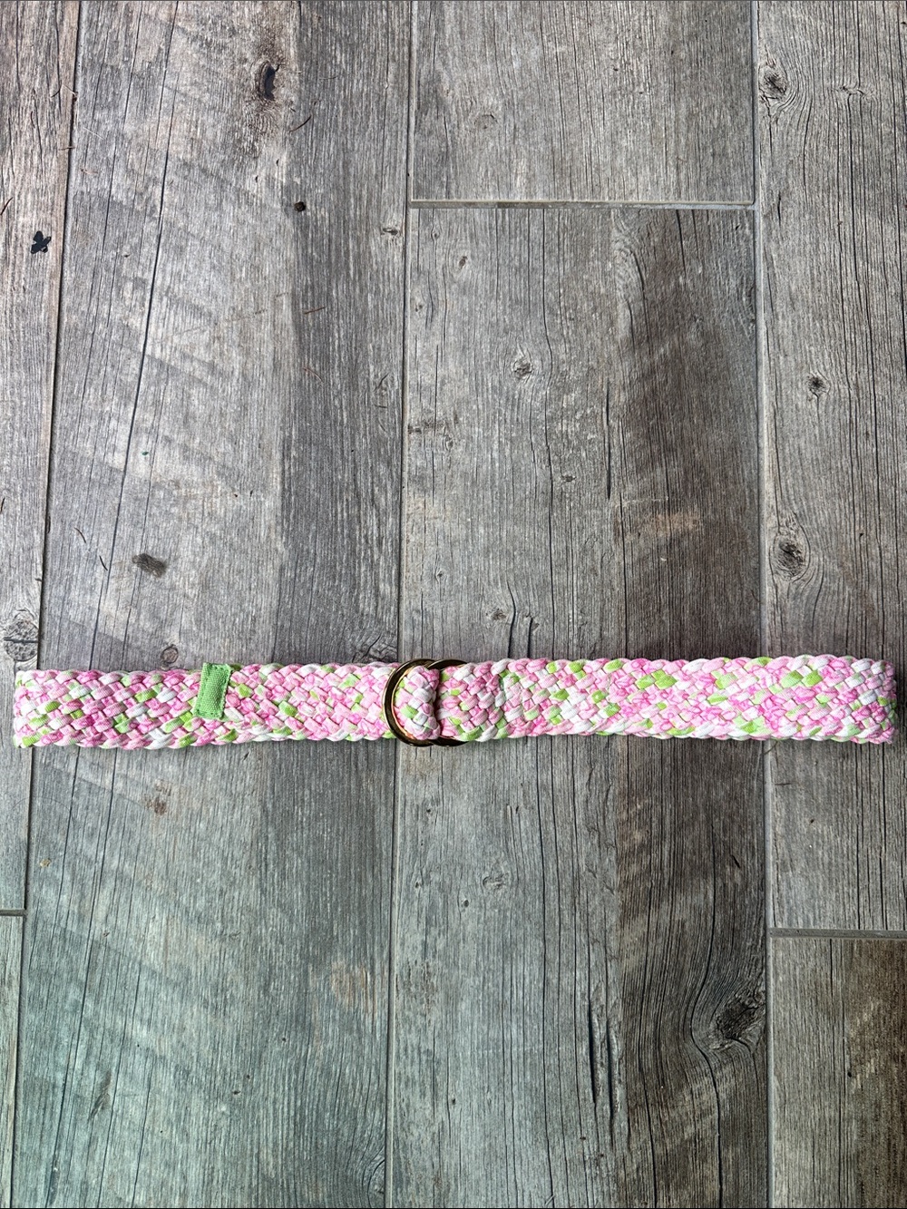 Lilly Pulitzer Braided Pink & Lime D-Ring Belt